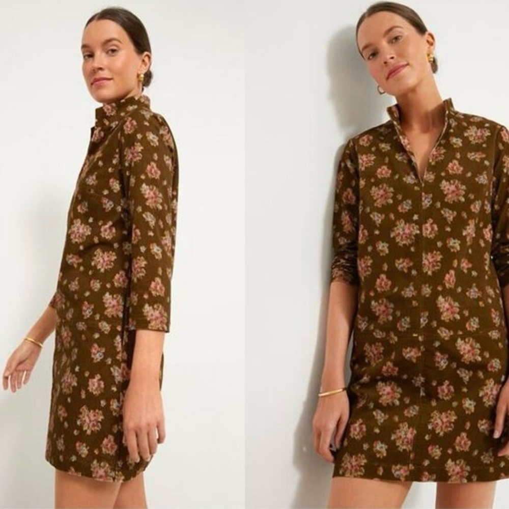 Tuckernuck NEW Hazel Bouquet Corduroy Clifton V-neckline Mini Dress XS